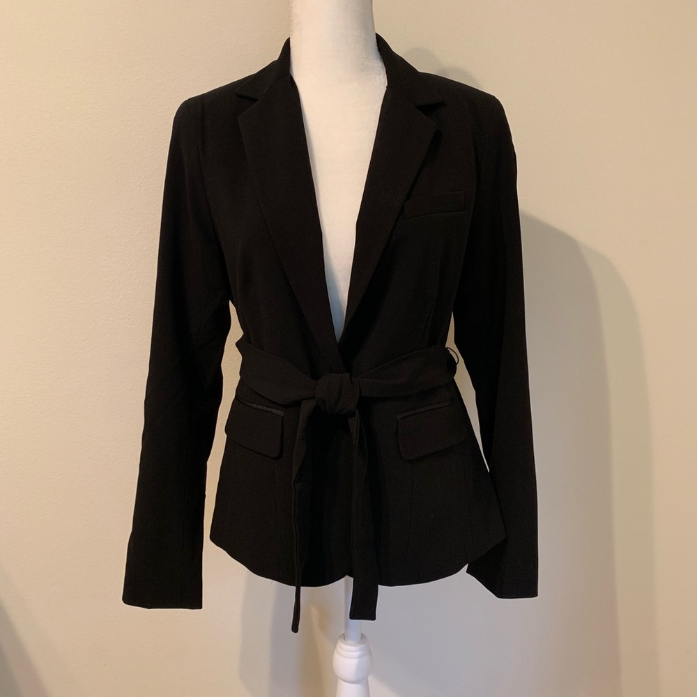 NY&Co Black Tie-waist Blazer, NWT, size 8